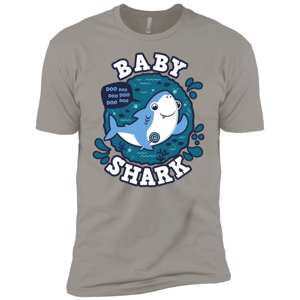 T-Shirts Light Grey / YXS Shark Family trazo - Baby Boy Boys Premium T-Shirt