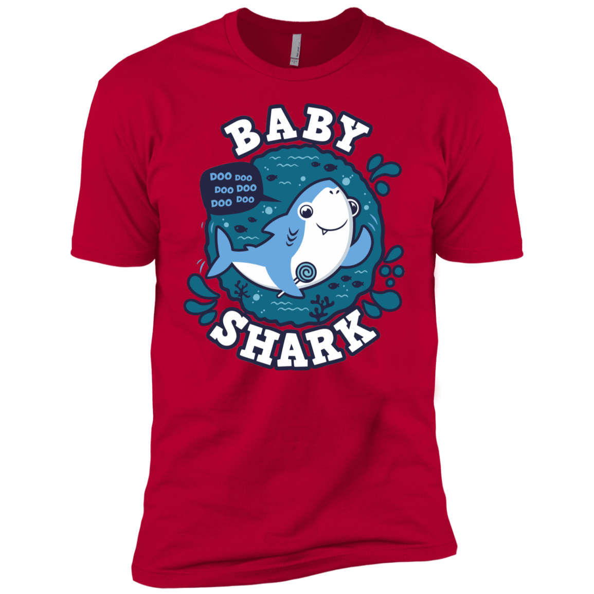 T-Shirts Red / YXS Shark Family trazo - Baby Boy Boys Premium T-Shirt