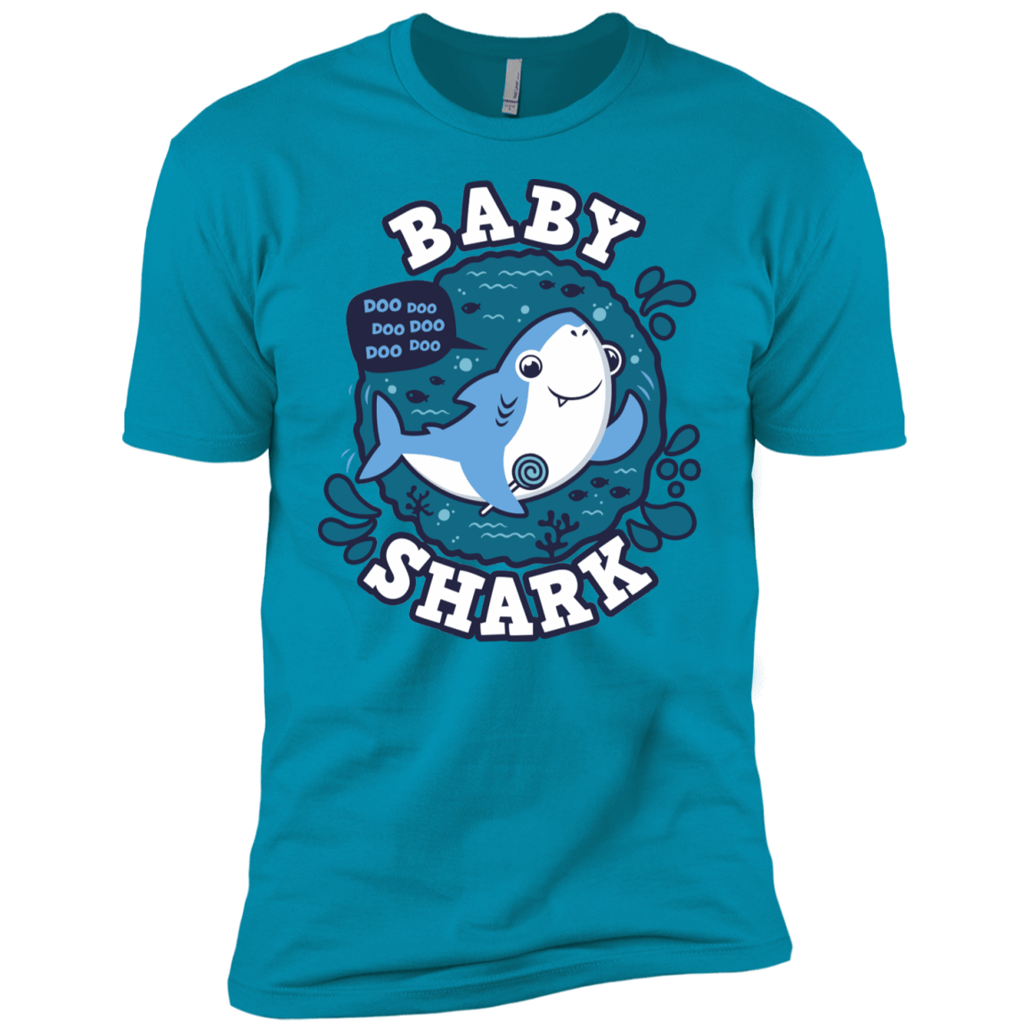 T-Shirts Turquoise / YXS Shark Family trazo - Baby Boy Boys Premium T-Shirt