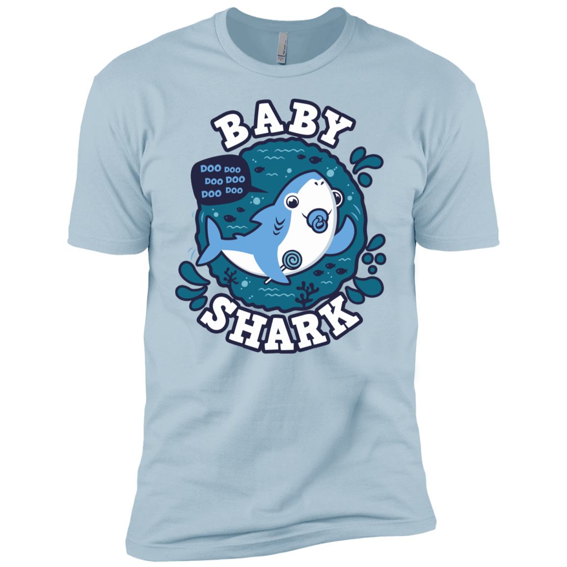 T-Shirts Light Blue / YXS Shark Family trazo - Baby Boy chupete Boys Premium T-Shirt