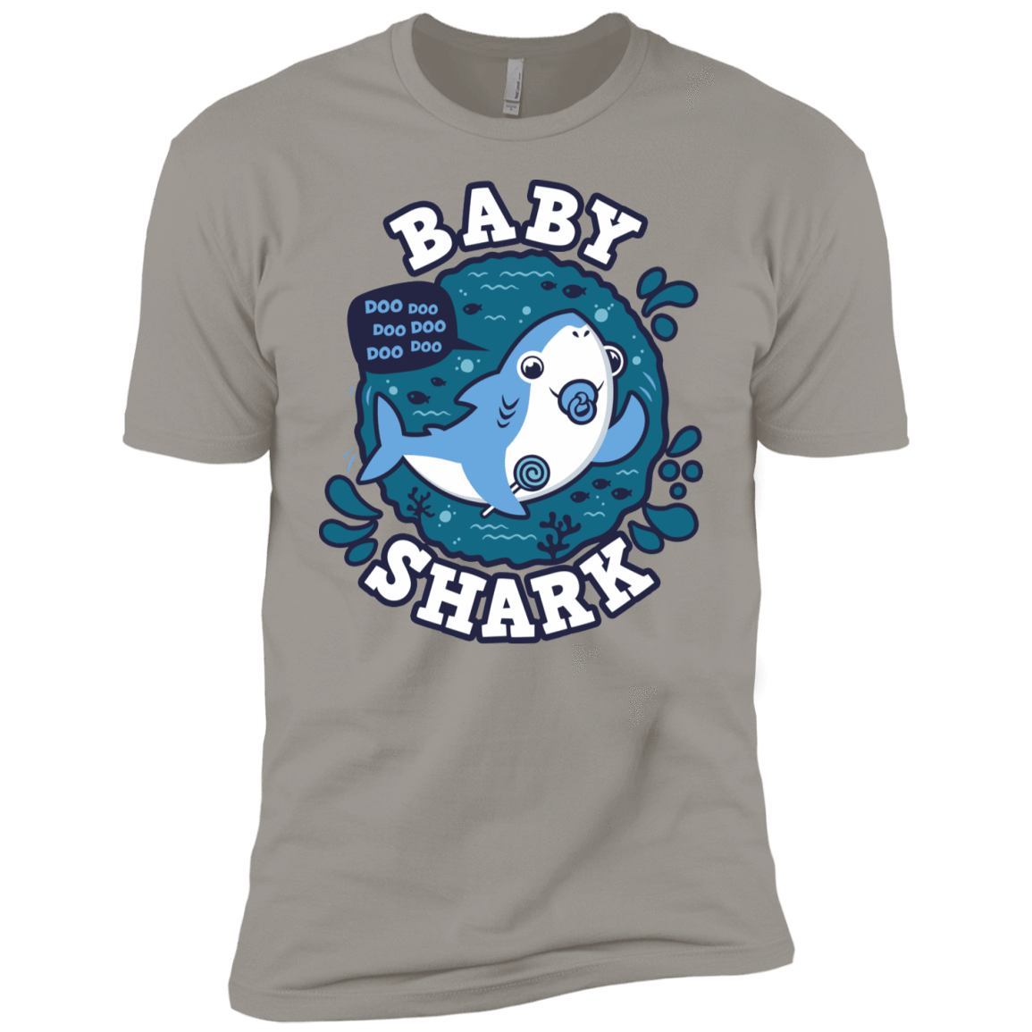 T-Shirts Light Grey / YXS Shark Family trazo - Baby Boy chupete Boys Premium T-Shirt