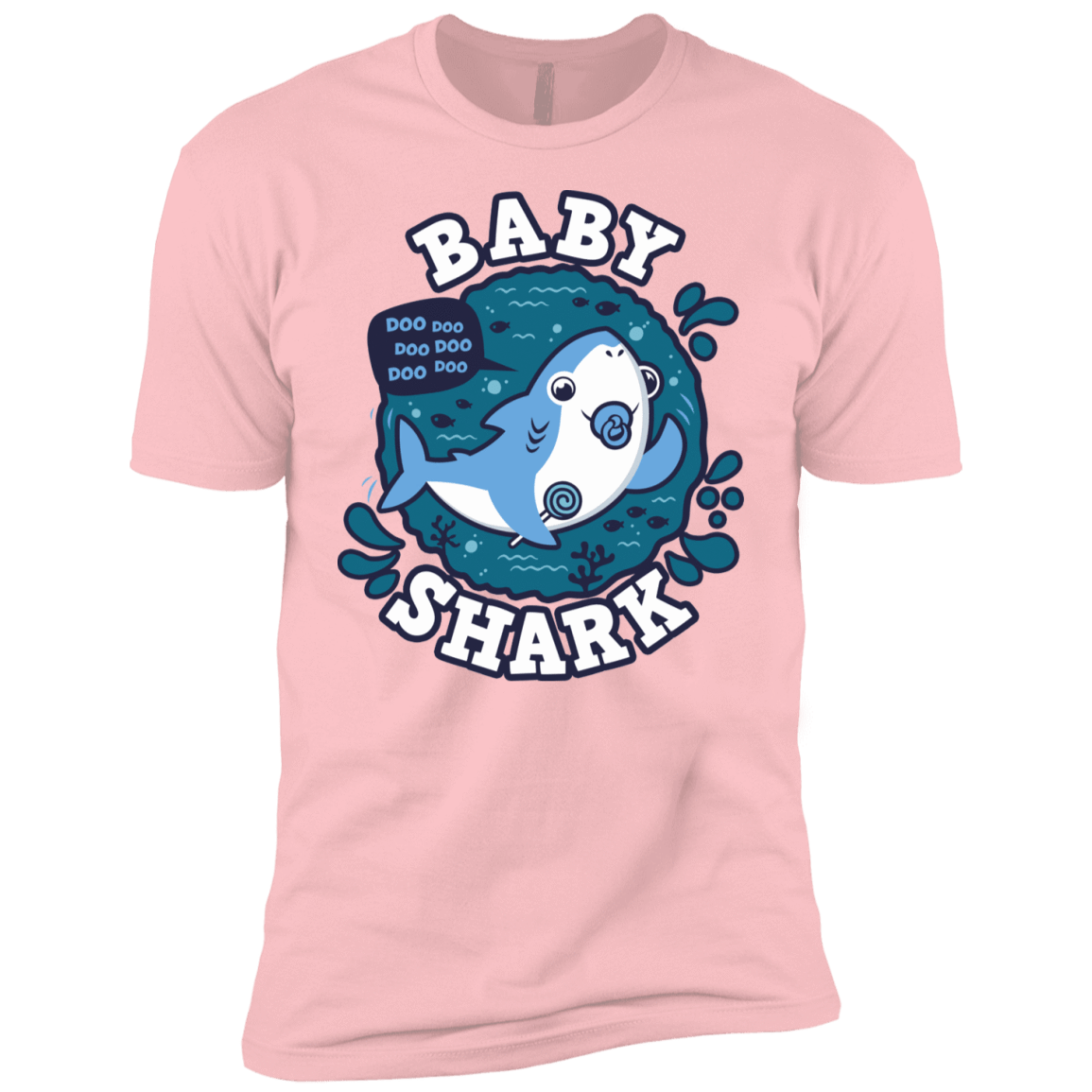 T-Shirts Light Pink / YXS Shark Family trazo - Baby Boy chupete Boys Premium T-Shirt
