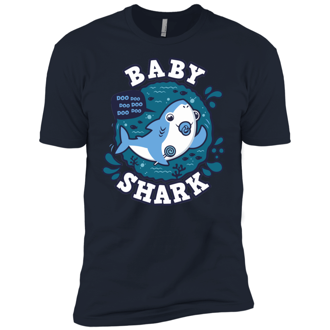 T-Shirts Midnight Navy / YXS Shark Family trazo - Baby Boy chupete Boys Premium T-Shirt