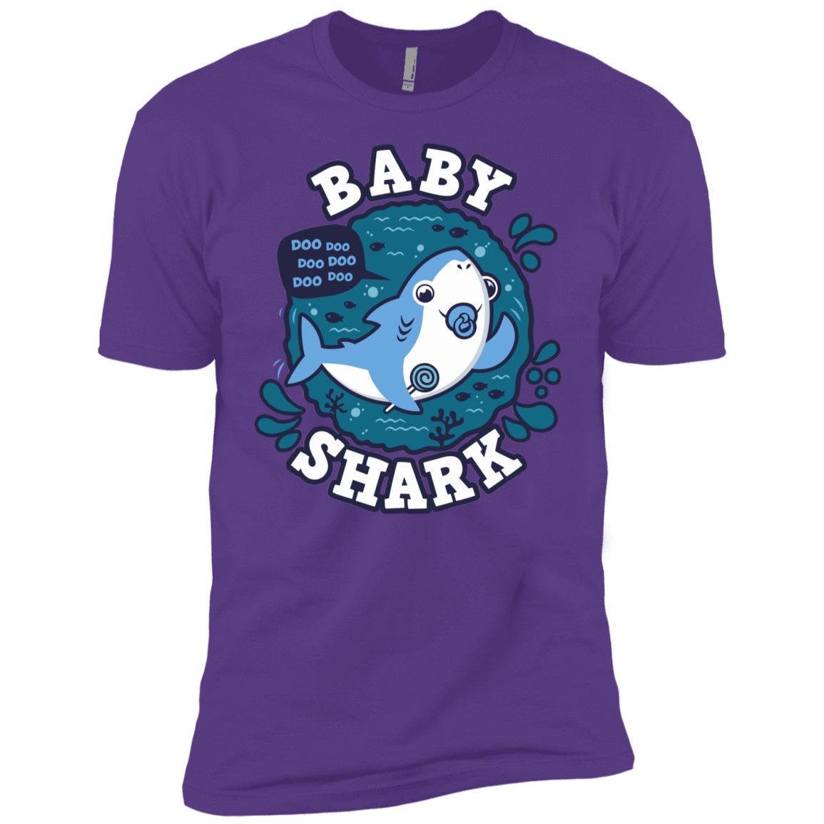 T-Shirts Purple Rush / YXS Shark Family trazo - Baby Boy chupete Boys Premium T-Shirt
