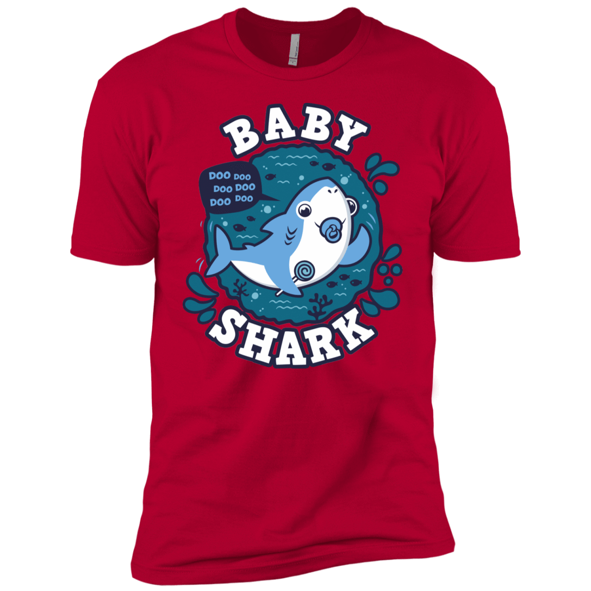 T-Shirts Red / YXS Shark Family trazo - Baby Boy chupete Boys Premium T-Shirt