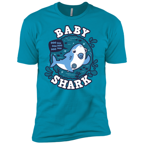 T-Shirts Turquoise / YXS Shark Family trazo - Baby Boy chupete Boys Premium T-Shirt