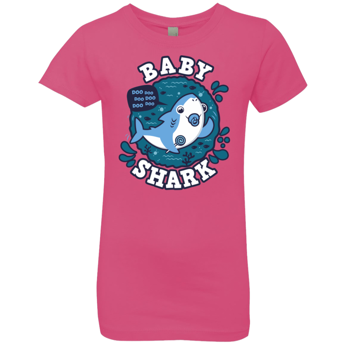 T-Shirts Hot Pink / YXS Shark Family trazo - Baby Boy chupete Girls Premium T-Shirt