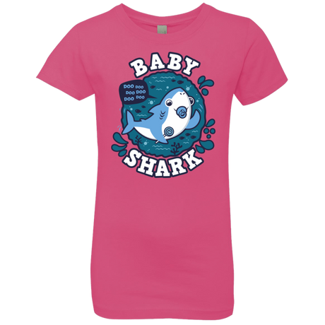 T-Shirts Hot Pink / YXS Shark Family trazo - Baby Boy chupete Girls Premium T-Shirt