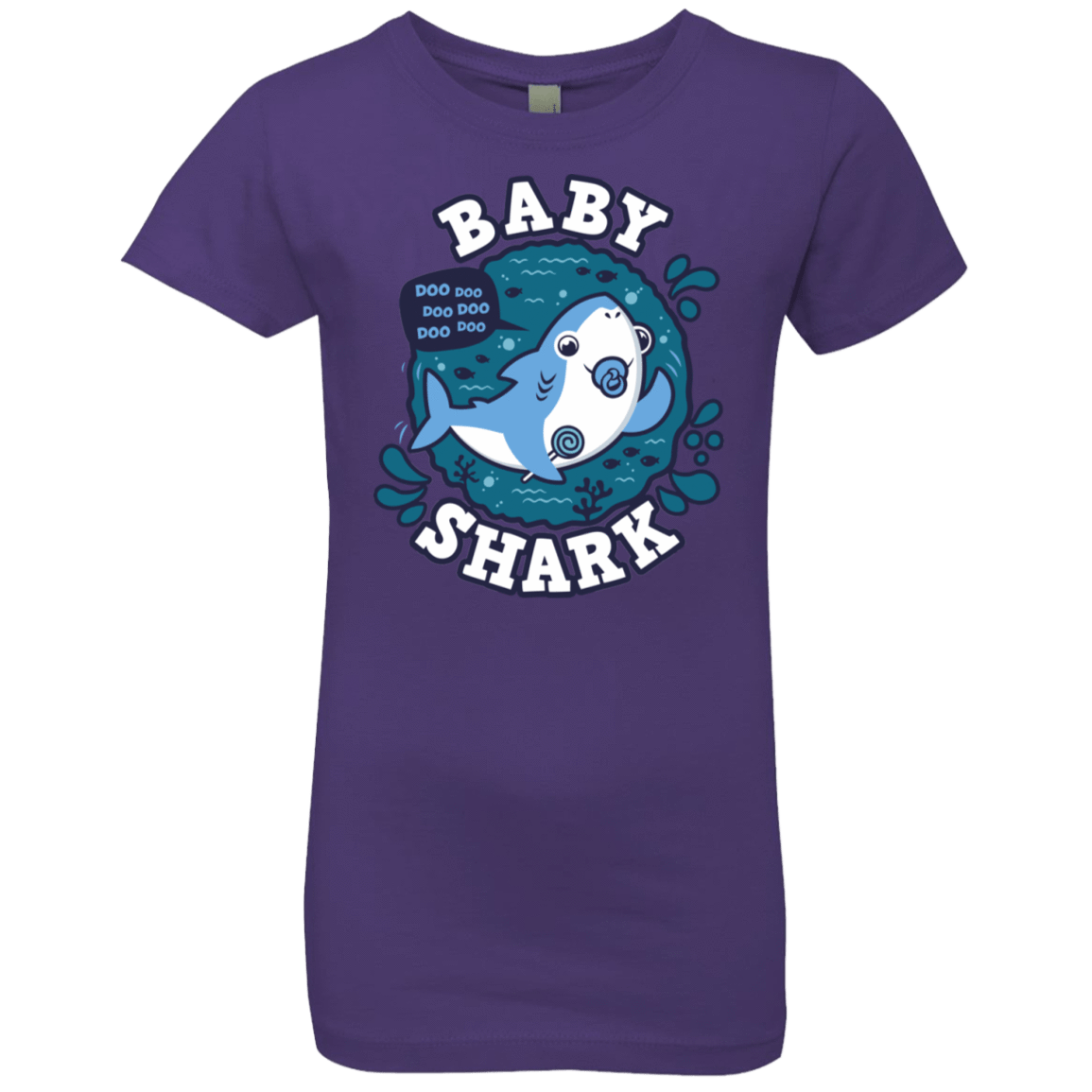 T-Shirts Purple Rush / YXS Shark Family trazo - Baby Boy chupete Girls Premium T-Shirt