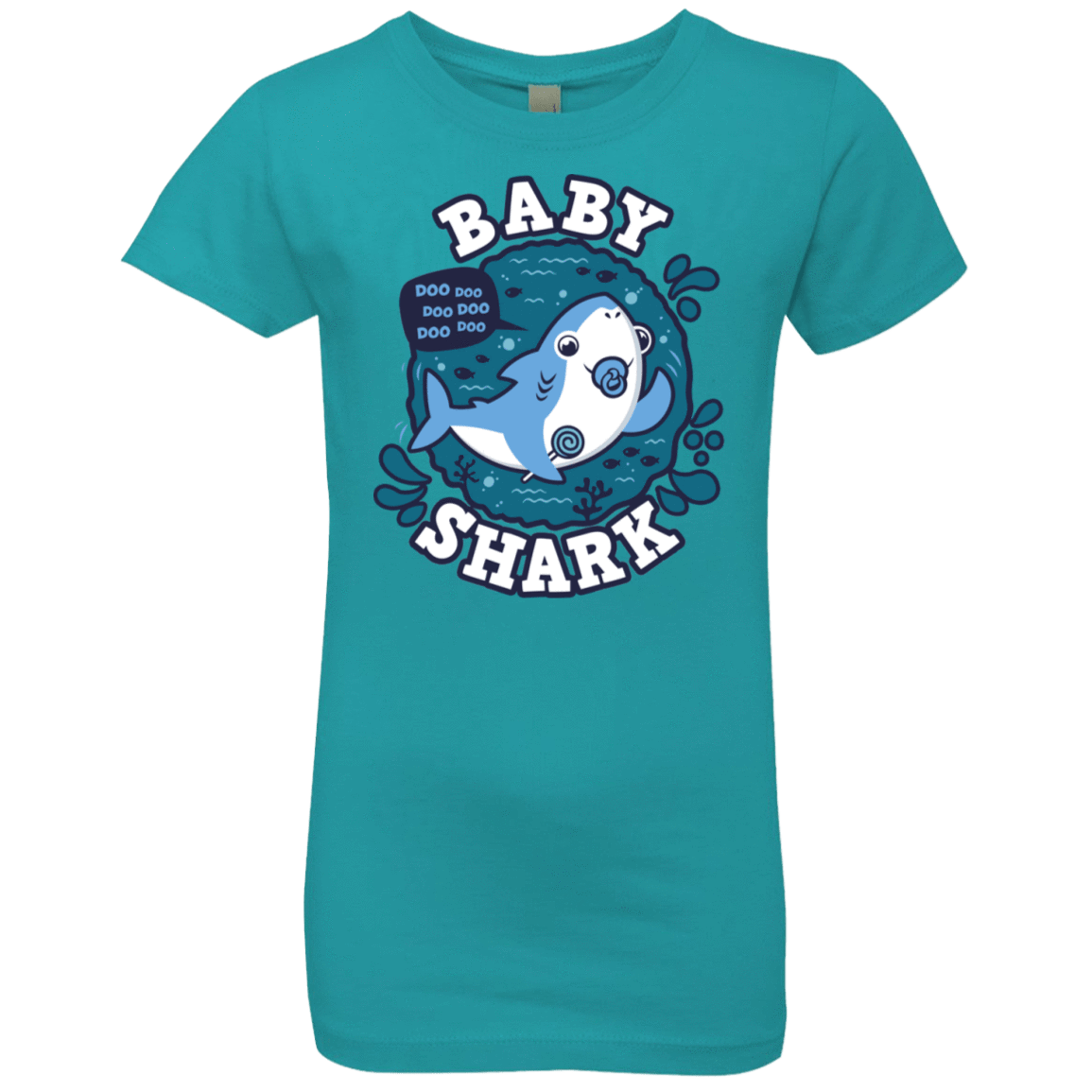 T-Shirts Tahiti Blue / YXS Shark Family trazo - Baby Boy chupete Girls Premium T-Shirt