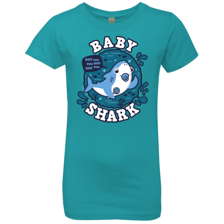 T-Shirts Tahiti Blue / YXS Shark Family trazo - Baby Boy chupete Girls Premium T-Shirt