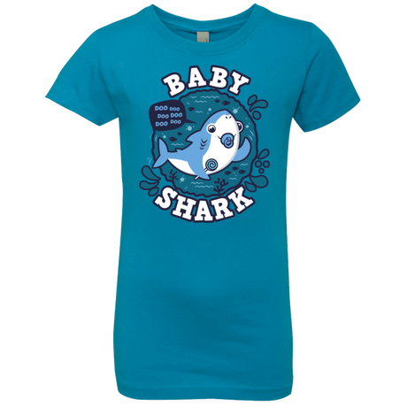 T-Shirts Turquoise / YXS Shark Family trazo - Baby Boy chupete Girls Premium T-Shirt