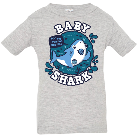 T-Shirts Heather Grey / 6 Months Shark Family trazo - Baby Boy chupete Infant Premium T-Shirt