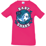 T-Shirts Hot Pink / 6 Months Shark Family trazo - Baby Boy chupete Infant Premium T-Shirt