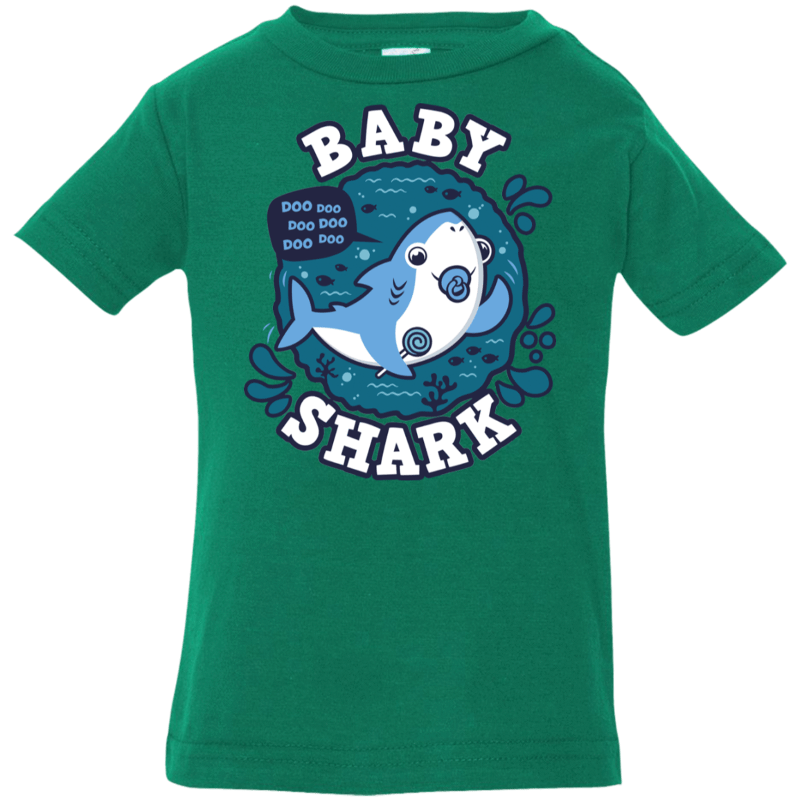 T-Shirts Kelly / 6 Months Shark Family trazo - Baby Boy chupete Infant Premium T-Shirt