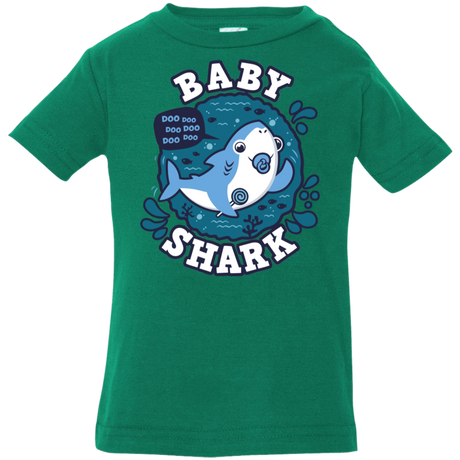 T-Shirts Kelly / 6 Months Shark Family trazo - Baby Boy chupete Infant Premium T-Shirt