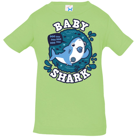 T-Shirts Key Lime / 6 Months Shark Family trazo - Baby Boy chupete Infant Premium T-Shirt