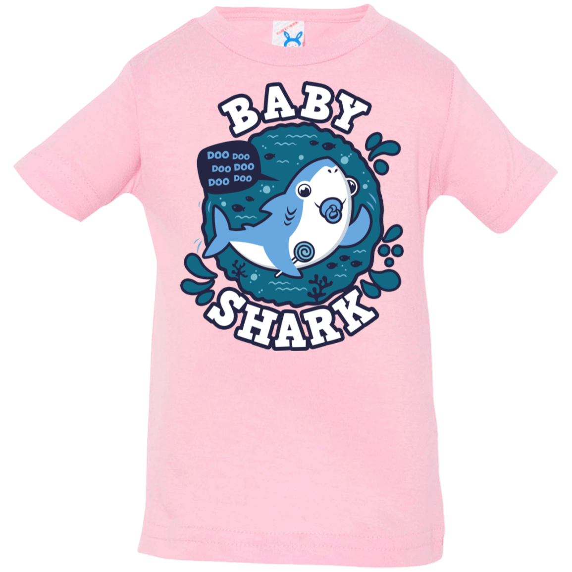 T-Shirts Pink / 6 Months Shark Family trazo - Baby Boy chupete Infant Premium T-Shirt