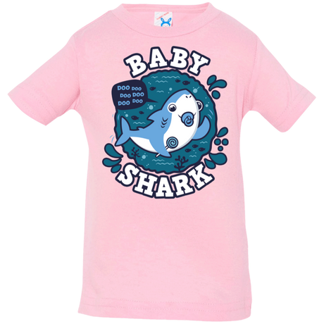 T-Shirts Pink / 6 Months Shark Family trazo - Baby Boy chupete Infant Premium T-Shirt