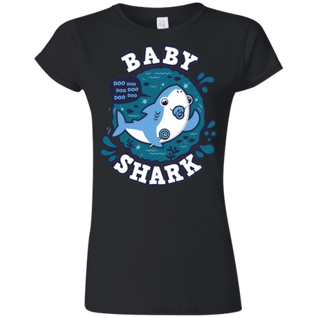 T-Shirts Black / S Shark Family trazo - Baby Boy chupete Junior Slimmer-Fit T-Shirt