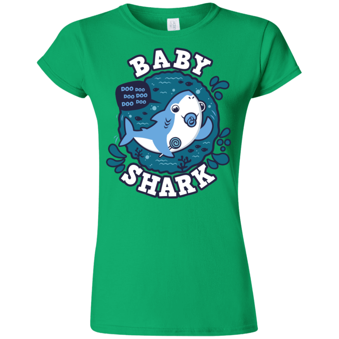 T-Shirts Irish Green / S Shark Family trazo - Baby Boy chupete Junior Slimmer-Fit T-Shirt