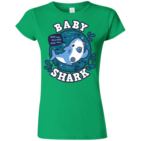 T-Shirts Irish Green / S Shark Family trazo - Baby Boy chupete Junior Slimmer-Fit T-Shirt