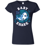 T-Shirts Navy / S Shark Family trazo - Baby Boy chupete Junior Slimmer-Fit T-Shirt