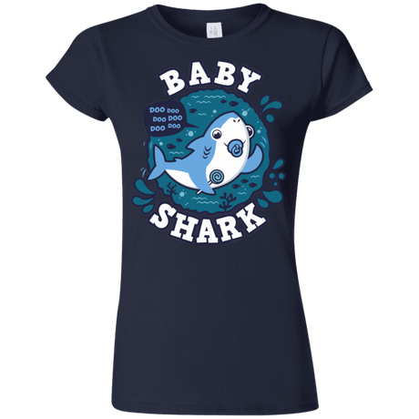 T-Shirts Navy / S Shark Family trazo - Baby Boy chupete Junior Slimmer-Fit T-Shirt