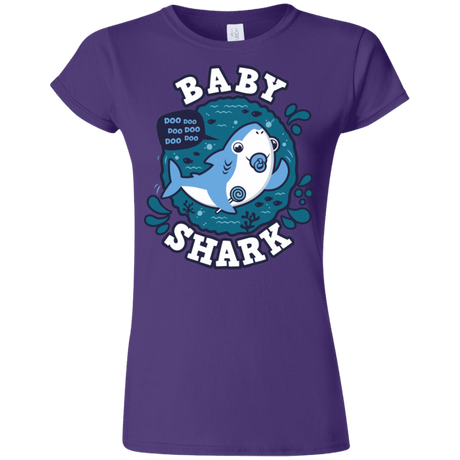 T-Shirts Purple / S Shark Family trazo - Baby Boy chupete Junior Slimmer-Fit T-Shirt