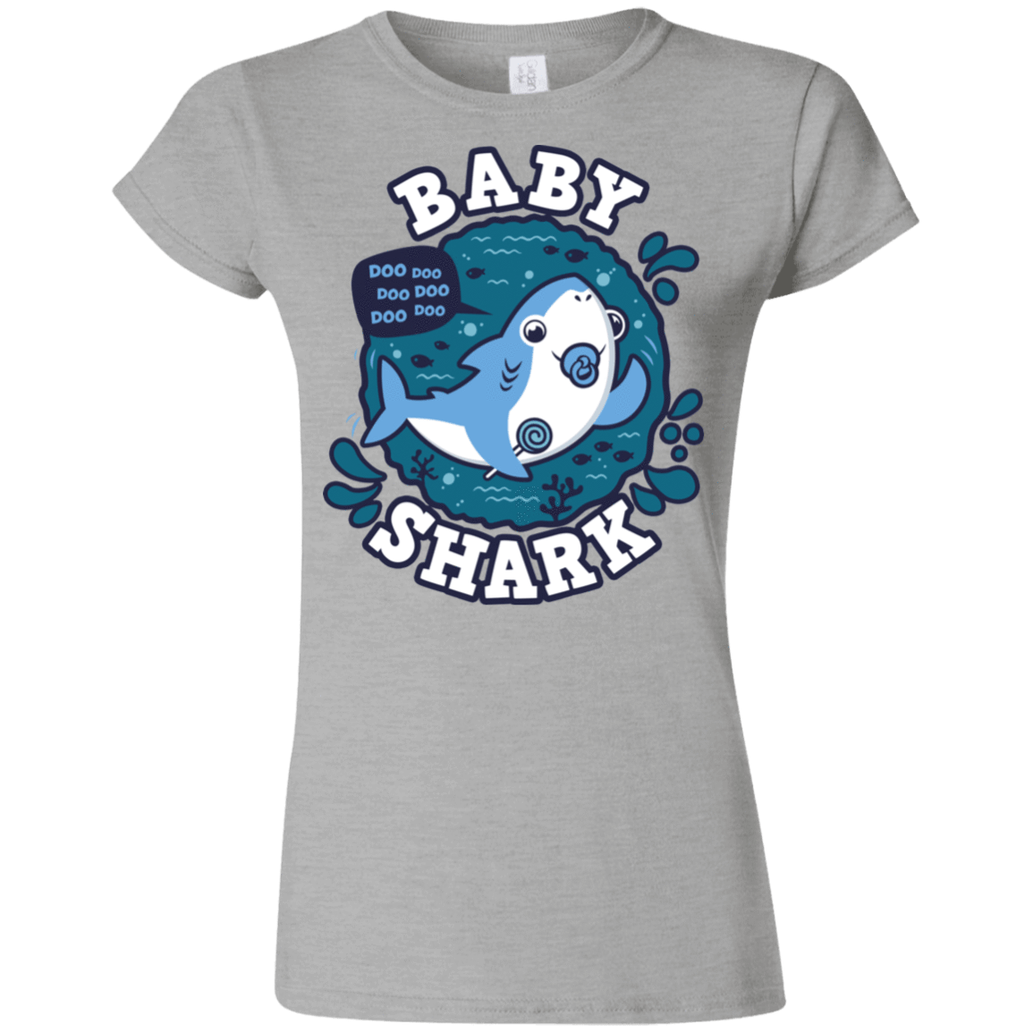 T-Shirts Sport Grey / S Shark Family trazo - Baby Boy chupete Junior Slimmer-Fit T-Shirt