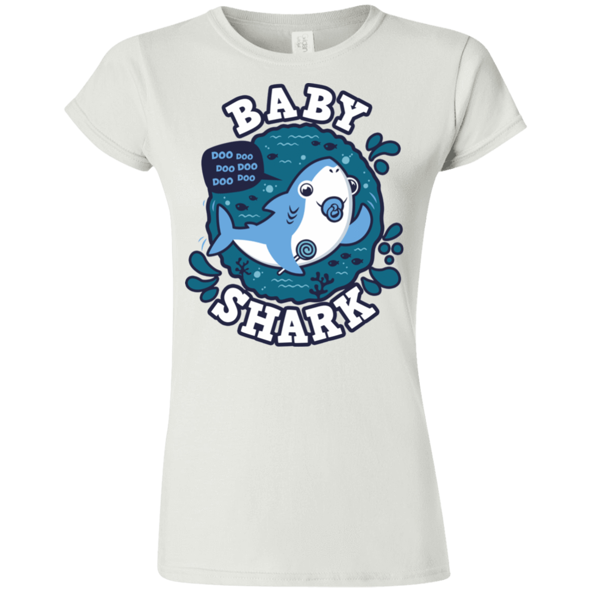 T-Shirts White / S Shark Family trazo - Baby Boy chupete Junior Slimmer-Fit T-Shirt