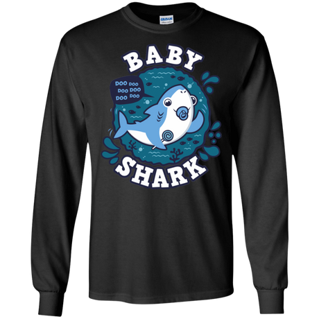 T-Shirts Black / S Shark Family trazo - Baby Boy chupete Men's Long Sleeve T-Shirt