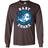 T-Shirts Dark Chocolate / S Shark Family trazo - Baby Boy chupete Men's Long Sleeve T-Shirt