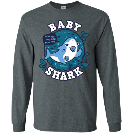 T-Shirts Dark Heather / S Shark Family trazo - Baby Boy chupete Men's Long Sleeve T-Shirt