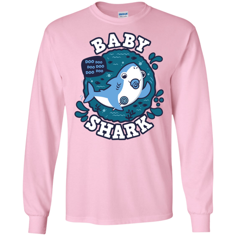 T-Shirts Light Pink / S Shark Family trazo - Baby Boy chupete Men's Long Sleeve T-Shirt