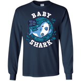 T-Shirts Navy / S Shark Family trazo - Baby Boy chupete Men's Long Sleeve T-Shirt