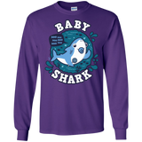 T-Shirts Purple / S Shark Family trazo - Baby Boy chupete Men's Long Sleeve T-Shirt