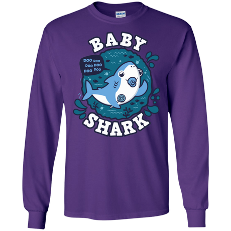 T-Shirts Purple / S Shark Family trazo - Baby Boy chupete Men's Long Sleeve T-Shirt