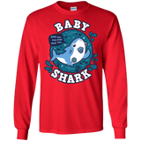 T-Shirts Red / S Shark Family trazo - Baby Boy chupete Men's Long Sleeve T-Shirt