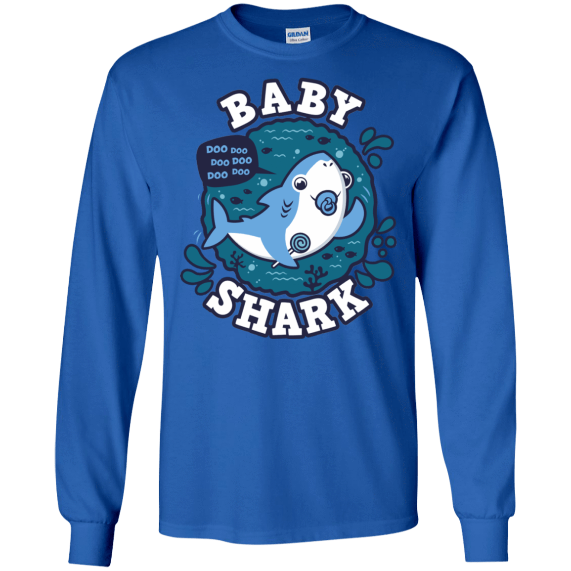 T-Shirts Royal / S Shark Family trazo - Baby Boy chupete Men's Long Sleeve T-Shirt