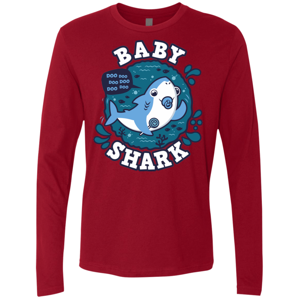 T-Shirts Cardinal / S Shark Family trazo - Baby Boy chupete Men's Premium Long Sleeve