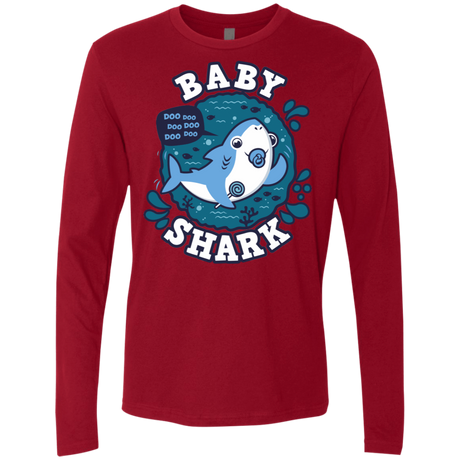 T-Shirts Cardinal / S Shark Family trazo - Baby Boy chupete Men's Premium Long Sleeve