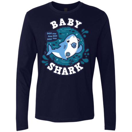 T-Shirts Midnight Navy / S Shark Family trazo - Baby Boy chupete Men's Premium Long Sleeve