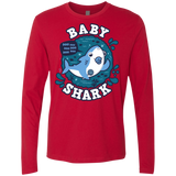 T-Shirts Red / S Shark Family trazo - Baby Boy chupete Men's Premium Long Sleeve