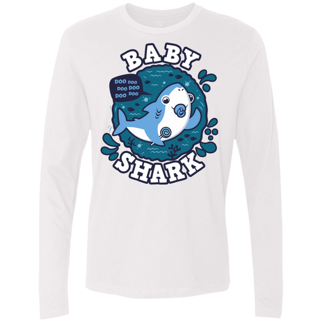T-Shirts White / S Shark Family trazo - Baby Boy chupete Men's Premium Long Sleeve