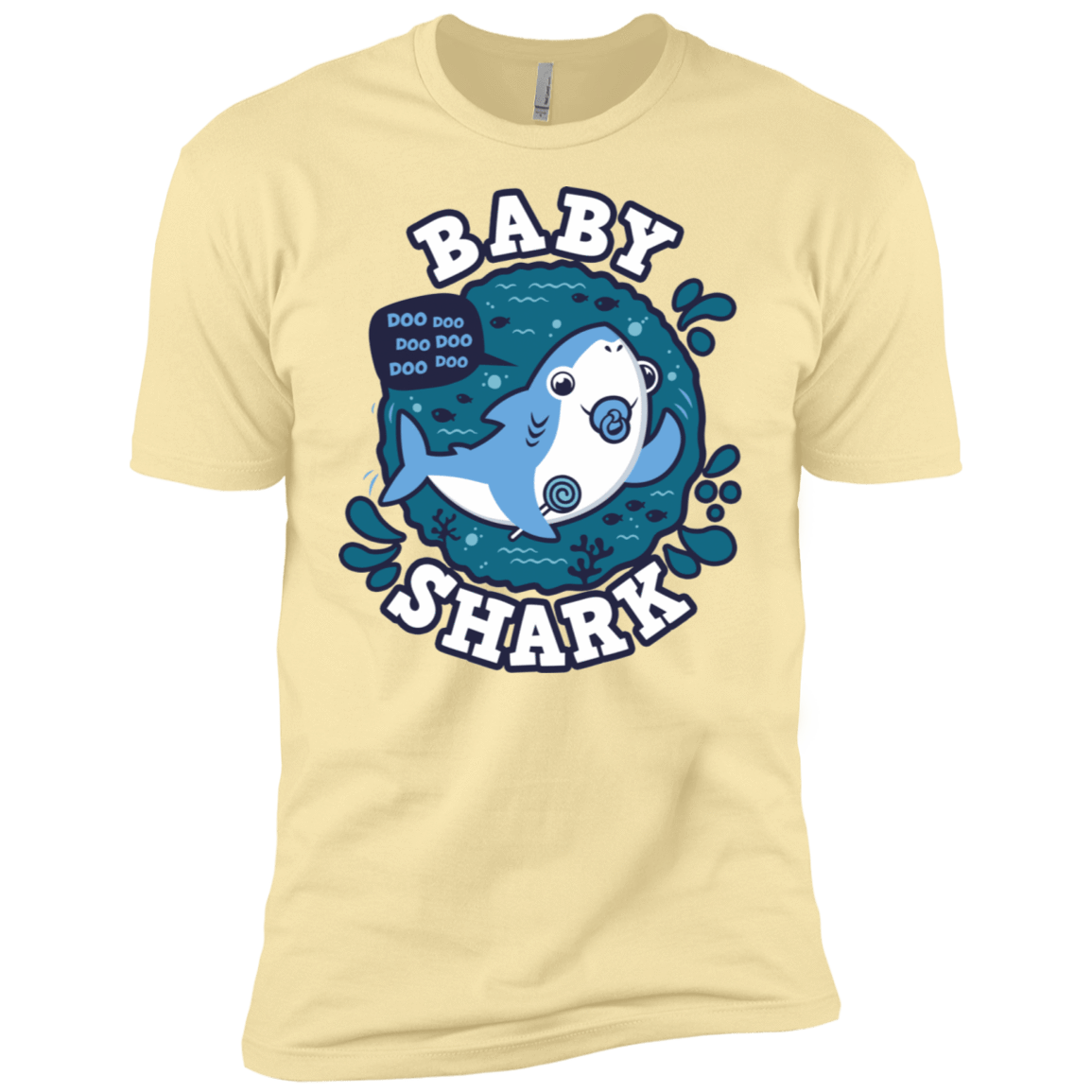 T-Shirts Banana Cream / X-Small Shark Family trazo - Baby Boy chupete Men's Premium T-Shirt
