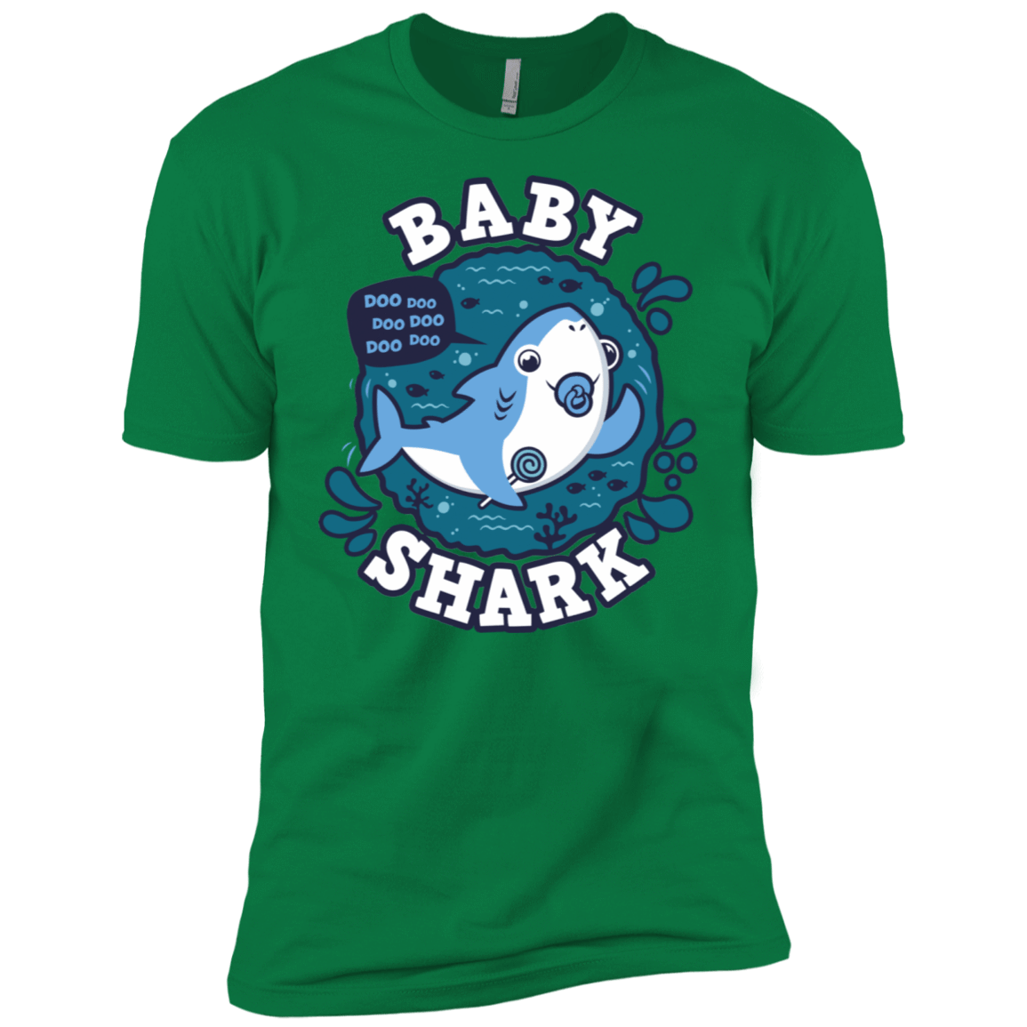 T-Shirts Kelly Green / X-Small Shark Family trazo - Baby Boy chupete Men's Premium T-Shirt