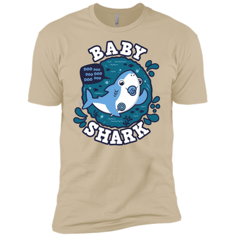 T-Shirts Sand / X-Small Shark Family trazo - Baby Boy chupete Men's Premium T-Shirt