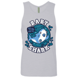 T-Shirts Heather Grey / S Shark Family trazo - Baby Boy chupete Men's Premium Tank Top