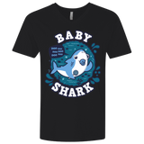 T-Shirts Black / X-Small Shark Family trazo - Baby Boy chupete Men's Premium V-Neck